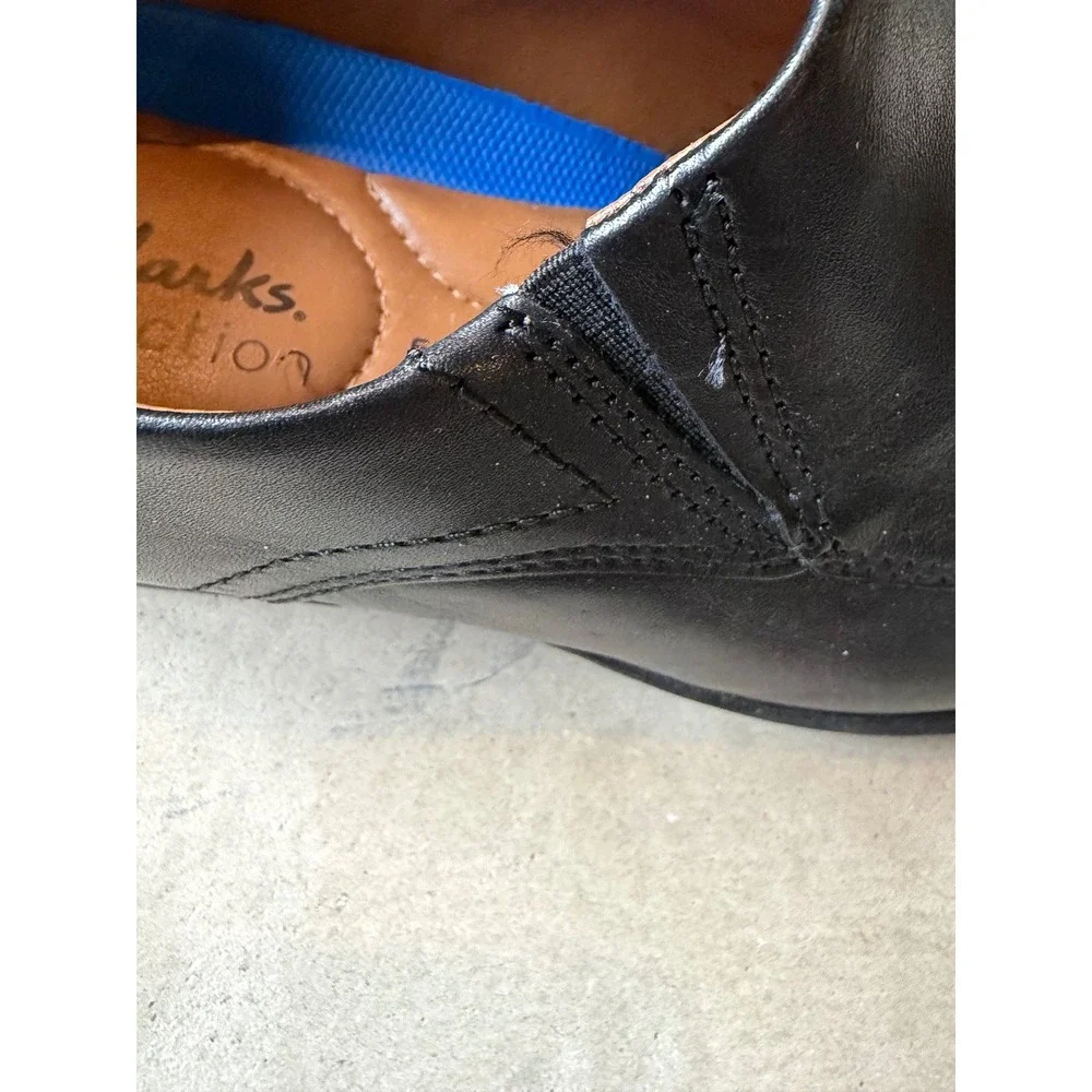 Clarks‎ Collection Extreme Comfort Mens Black Leather Loafers Slip On Shoes 8 M